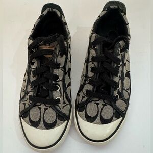 Coach Black and Gray Patterned  Sz 8.5